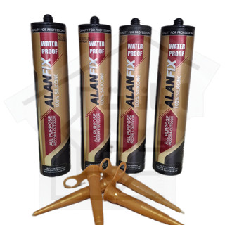 چسب آکواریوم شفاف 280 گرمی 100% سیلیکون ( کارتنی 24 عدد )( آلان فیکس)